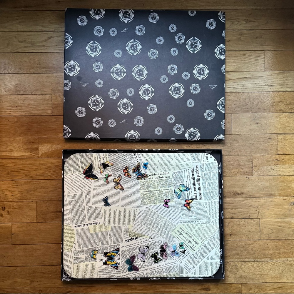 NWT Fornasetti 24”x18” butterfly tray